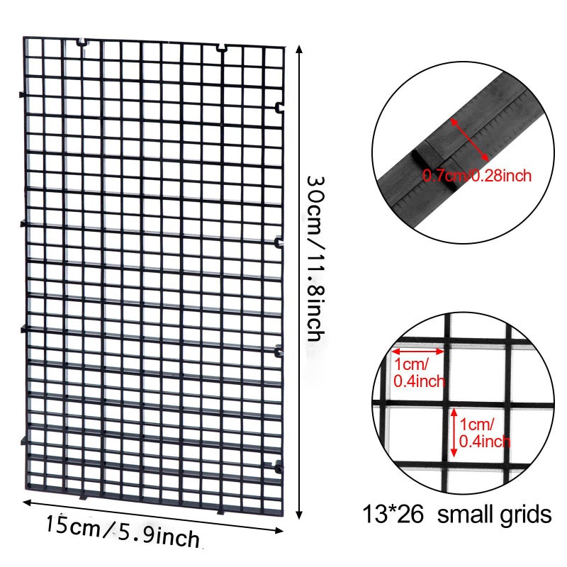 OBANGONG 6 Pcs Grid Divider Tray Egg Crate 11.8inch Louvre Aquarium Fish Tank Bottom Isolation - Image 2
